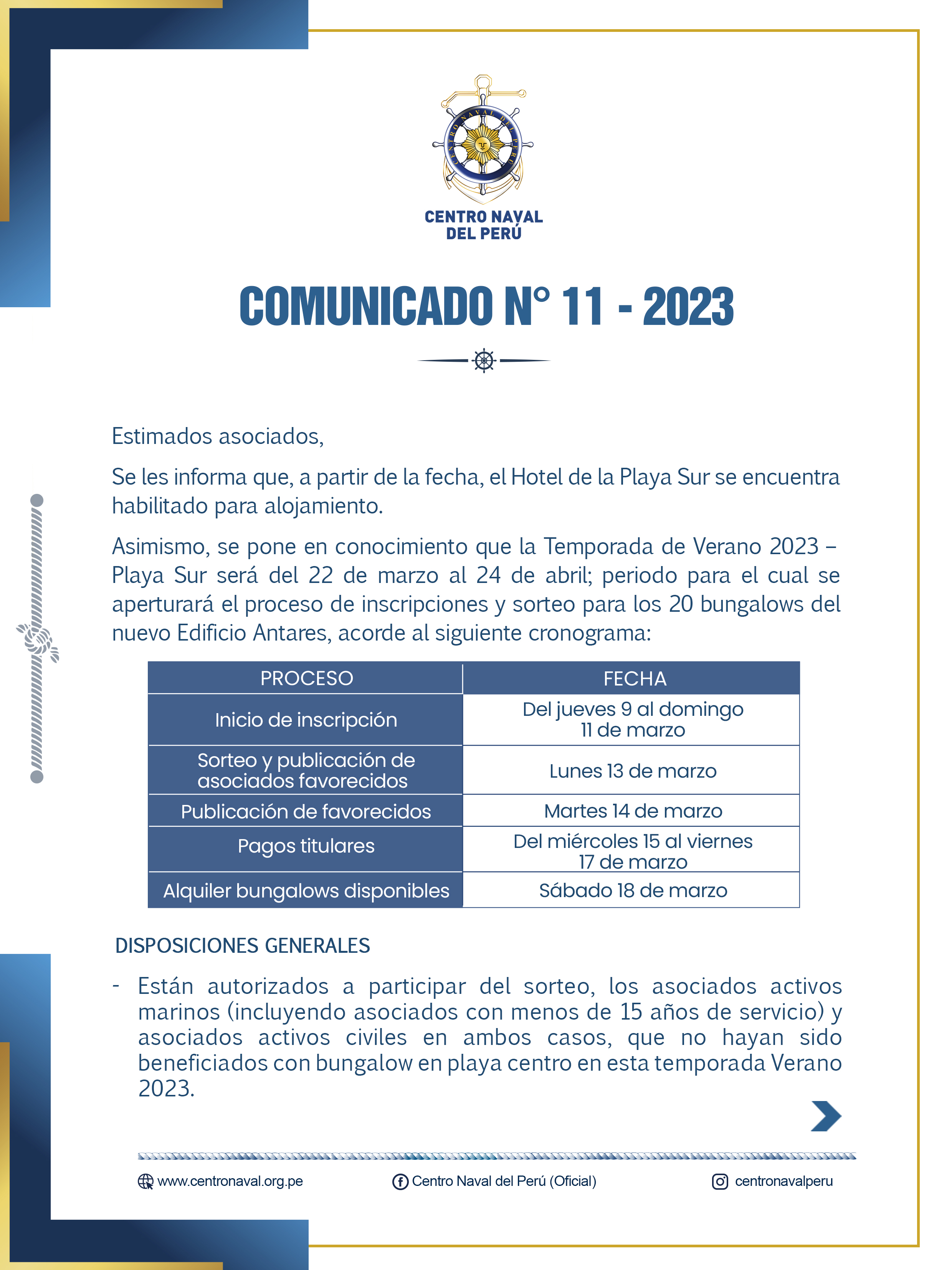 Comunicado N°11-2023