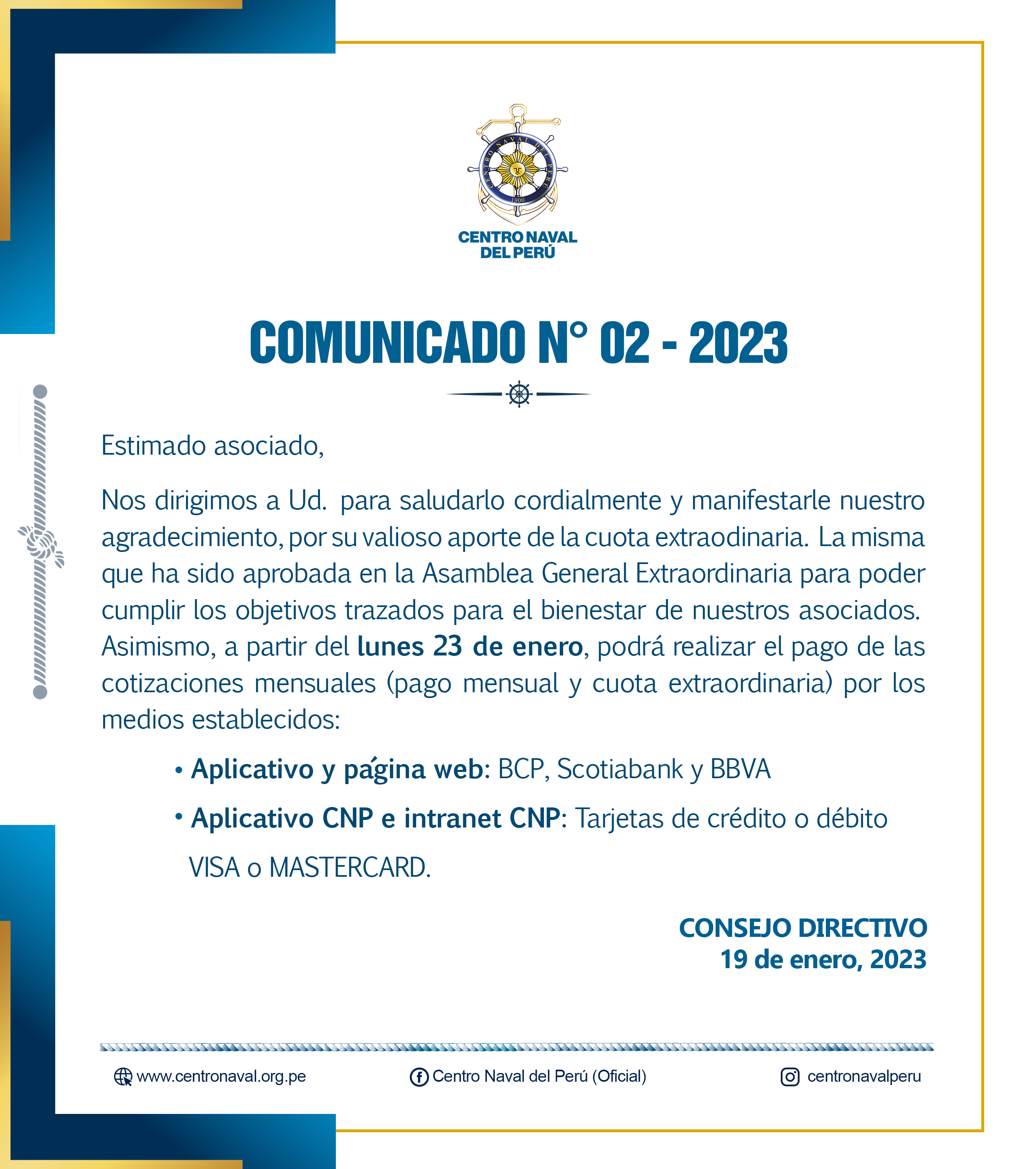 Comunicado N°02-2023