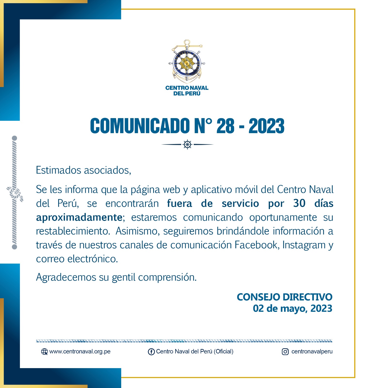 Comunicado N°28-2023