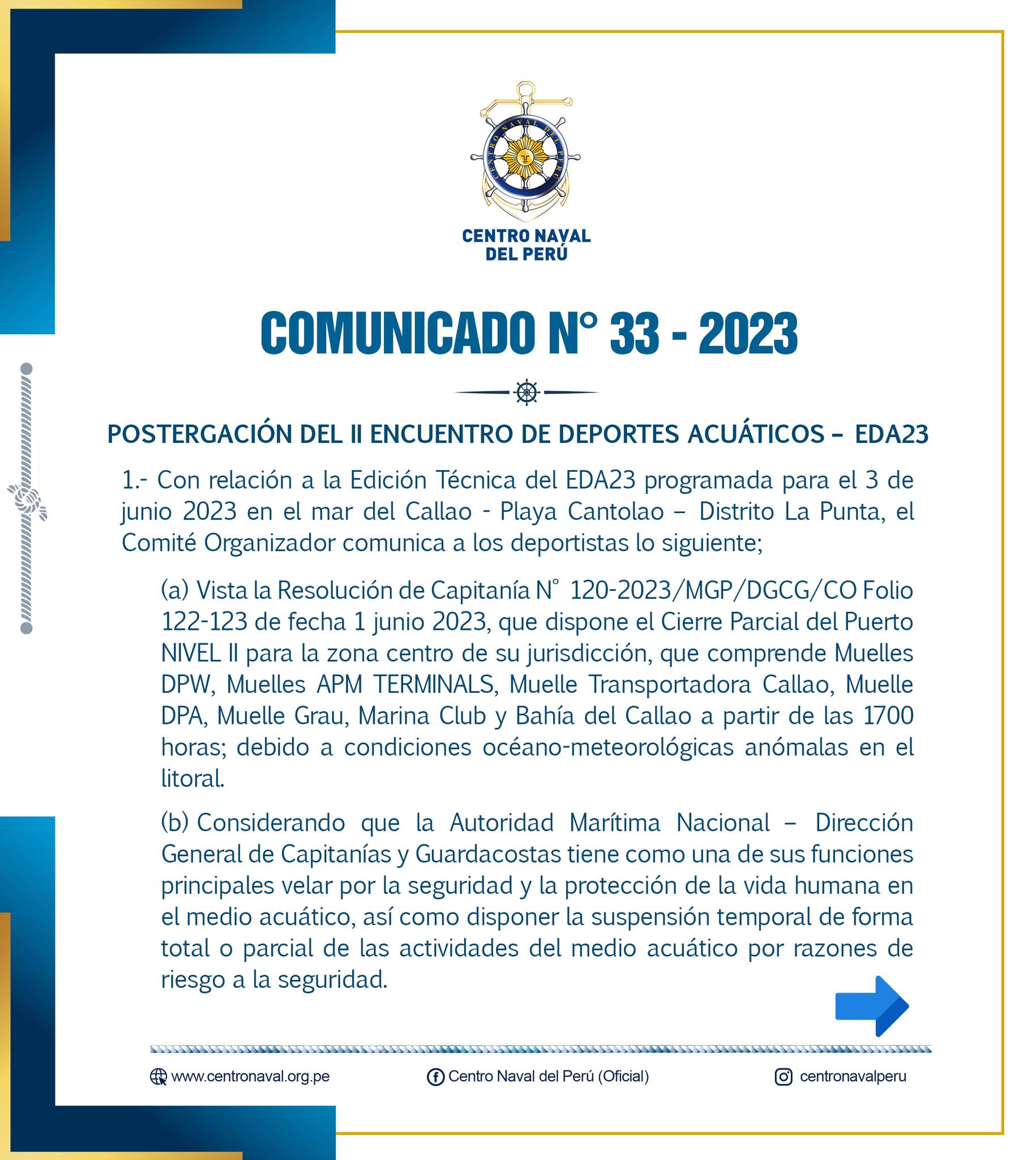 Comunicado N°33-2023