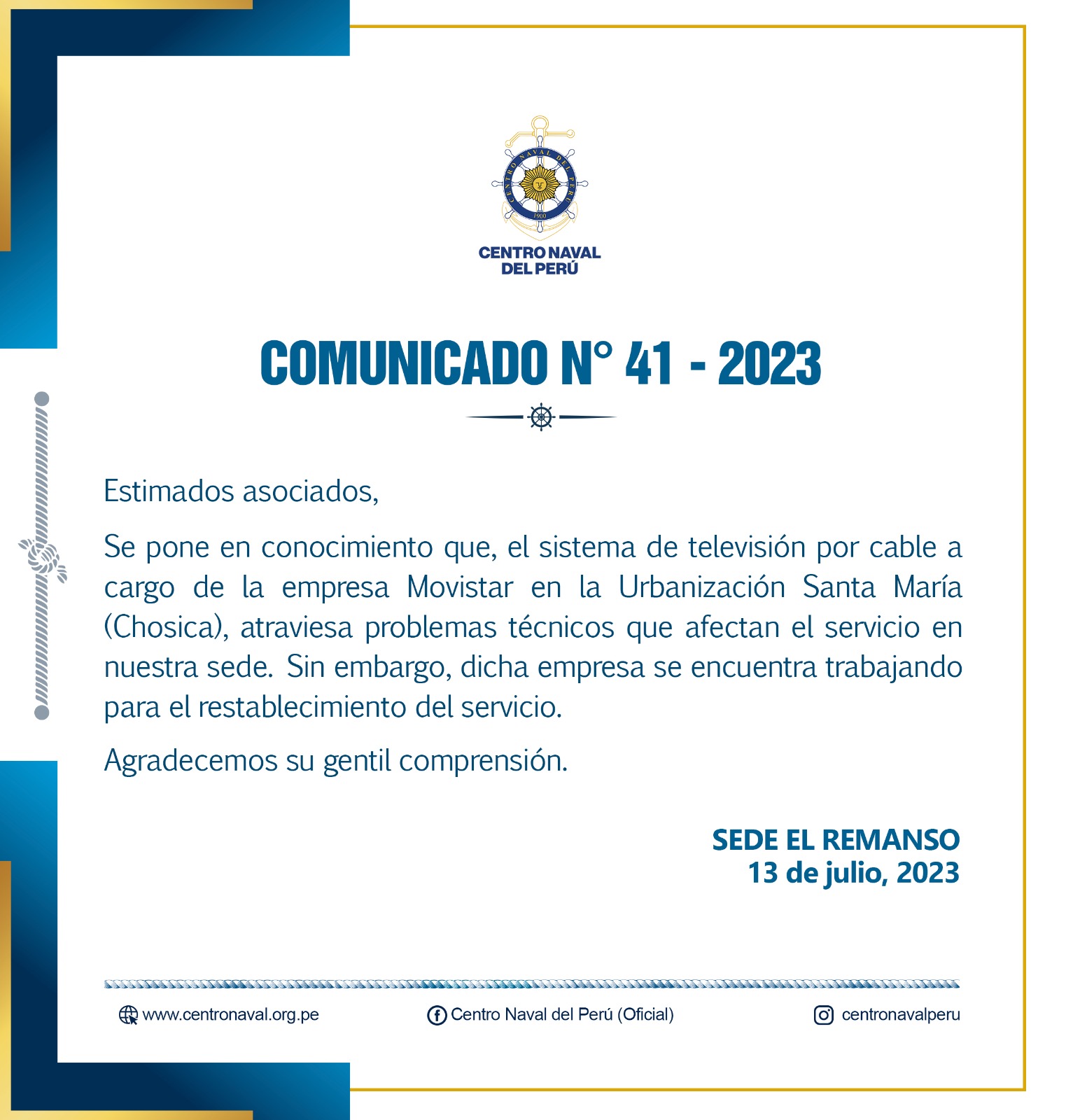 Comunicado N°41-2023