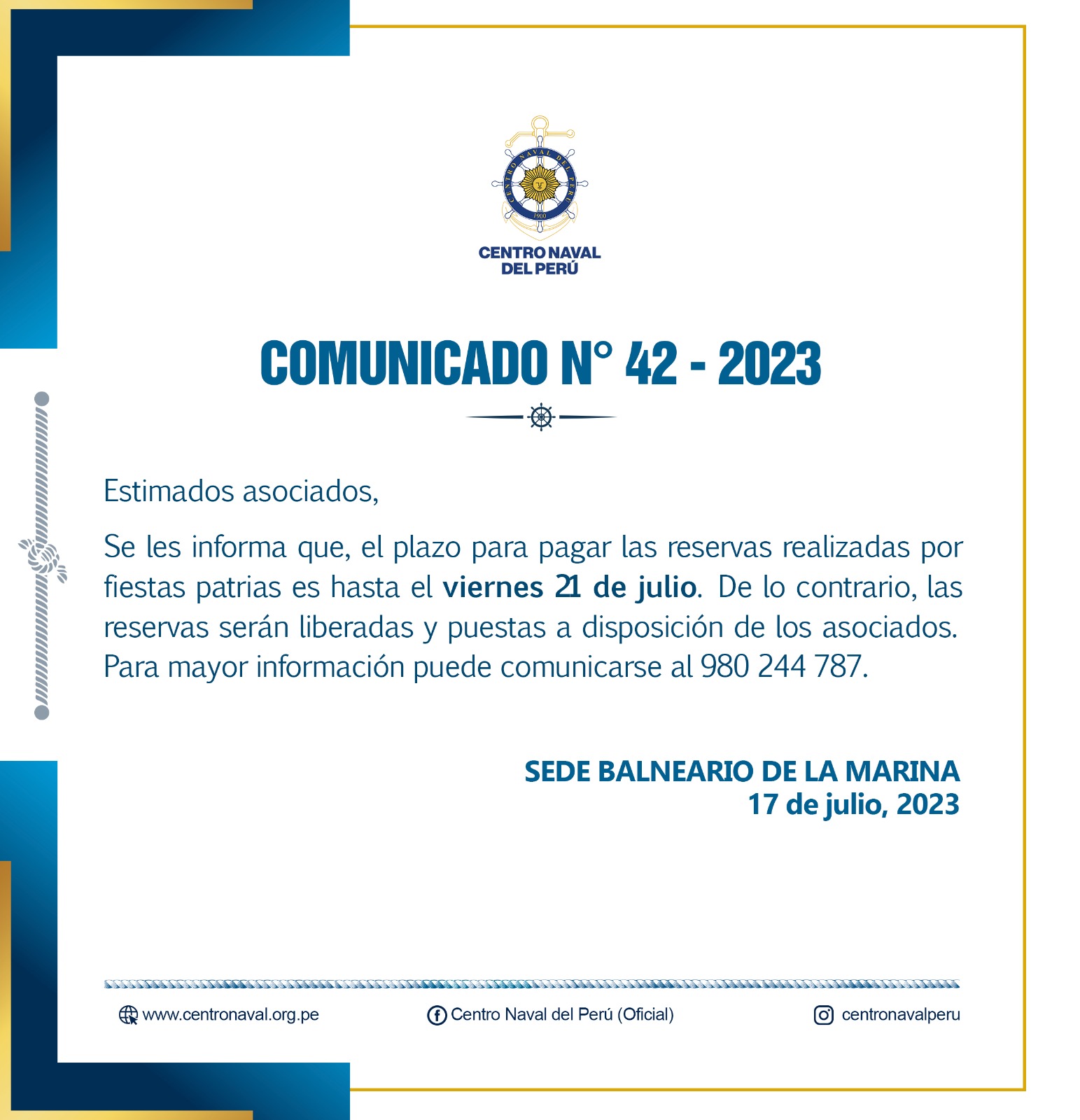 Comunicado N°42-2023
