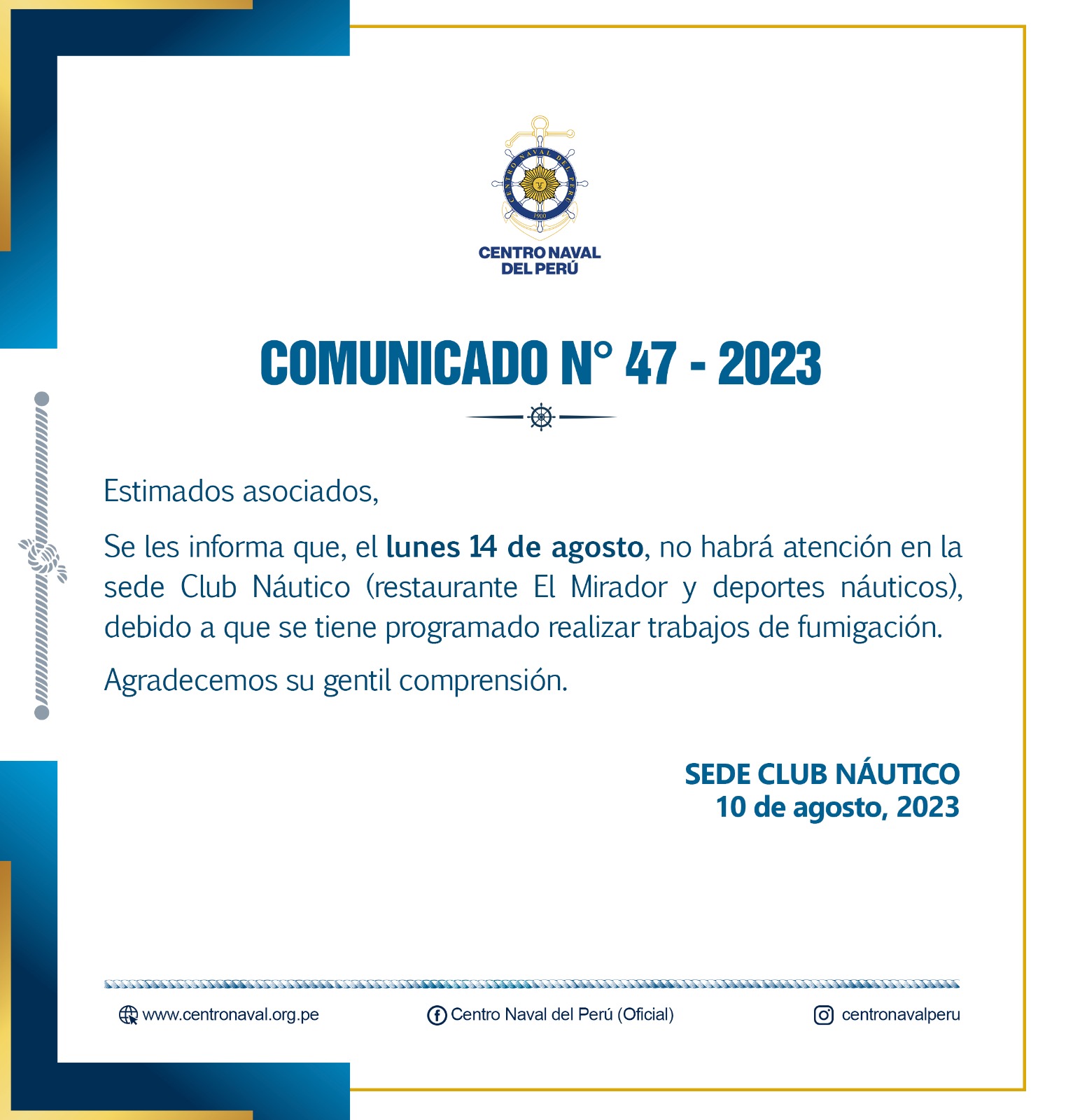 Comunicado N°47-2023