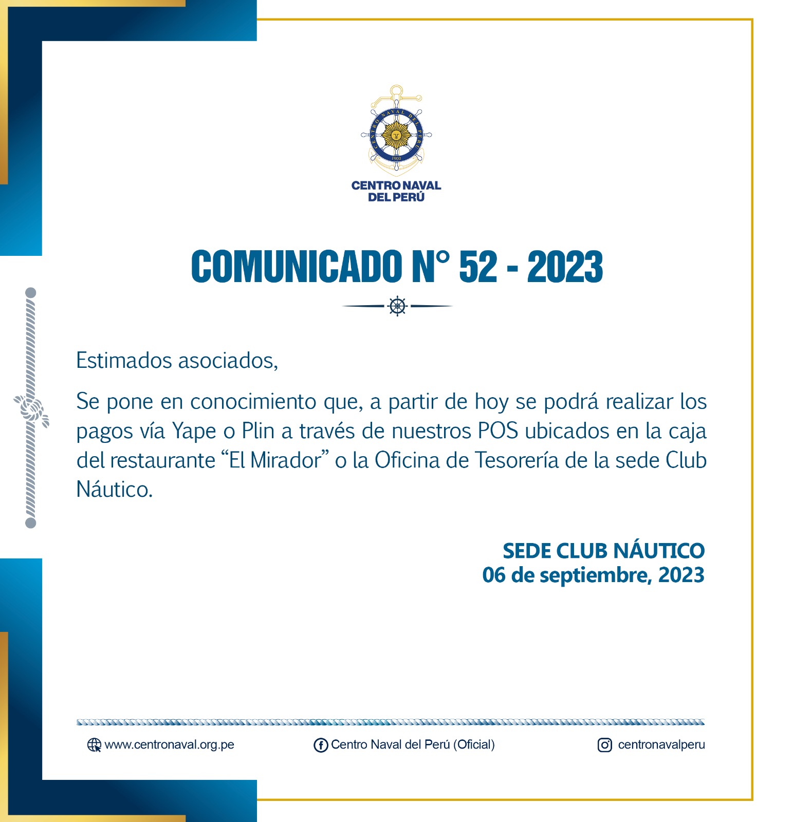 Comunicado Nº 52-2023