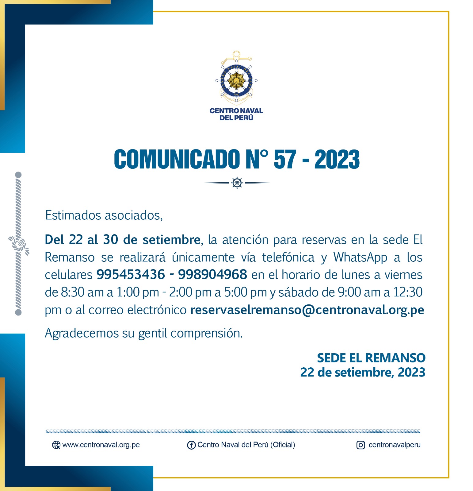 Comunicado Nº 57-2023