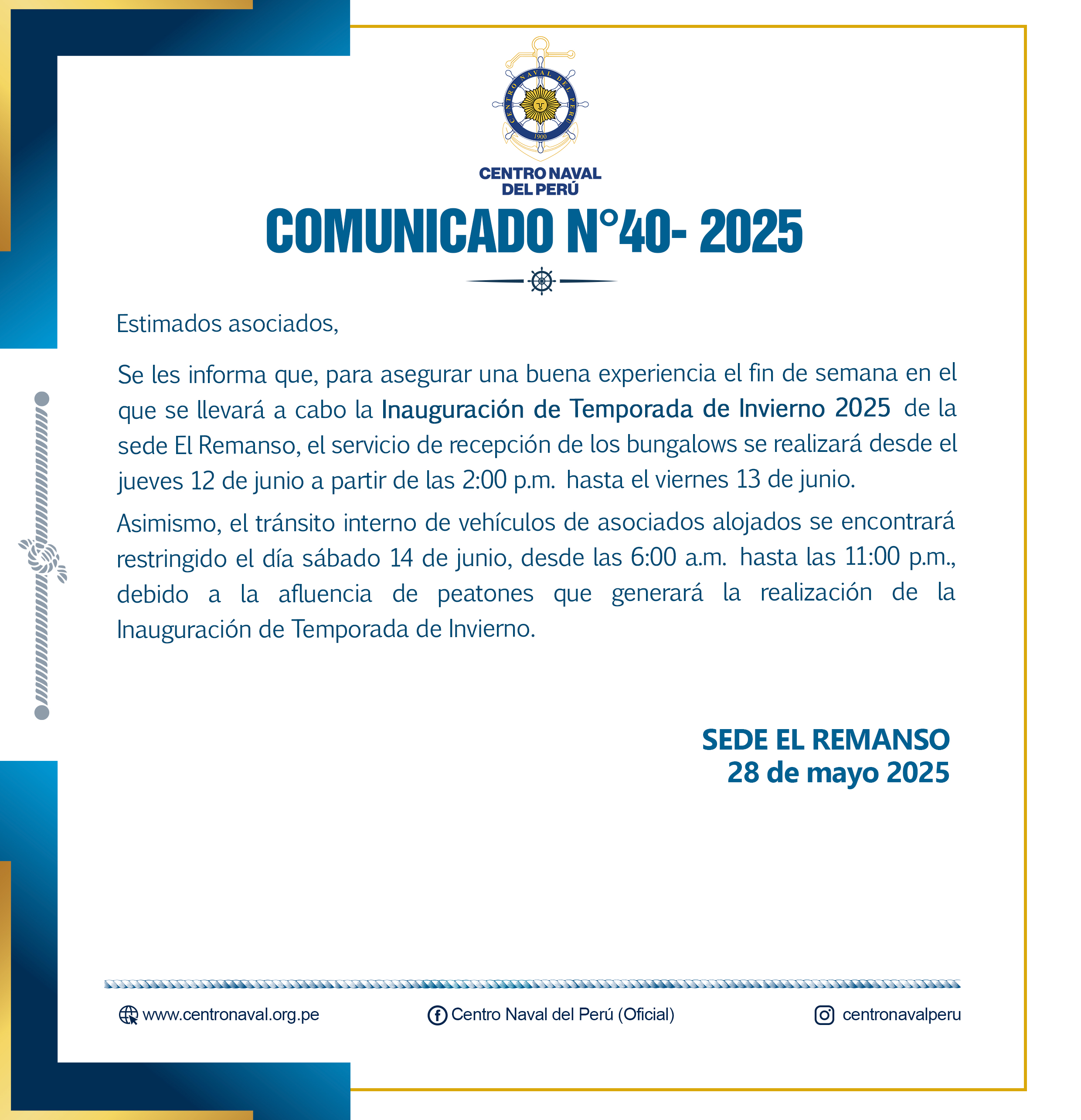 Comunicado N° 40 - 2025