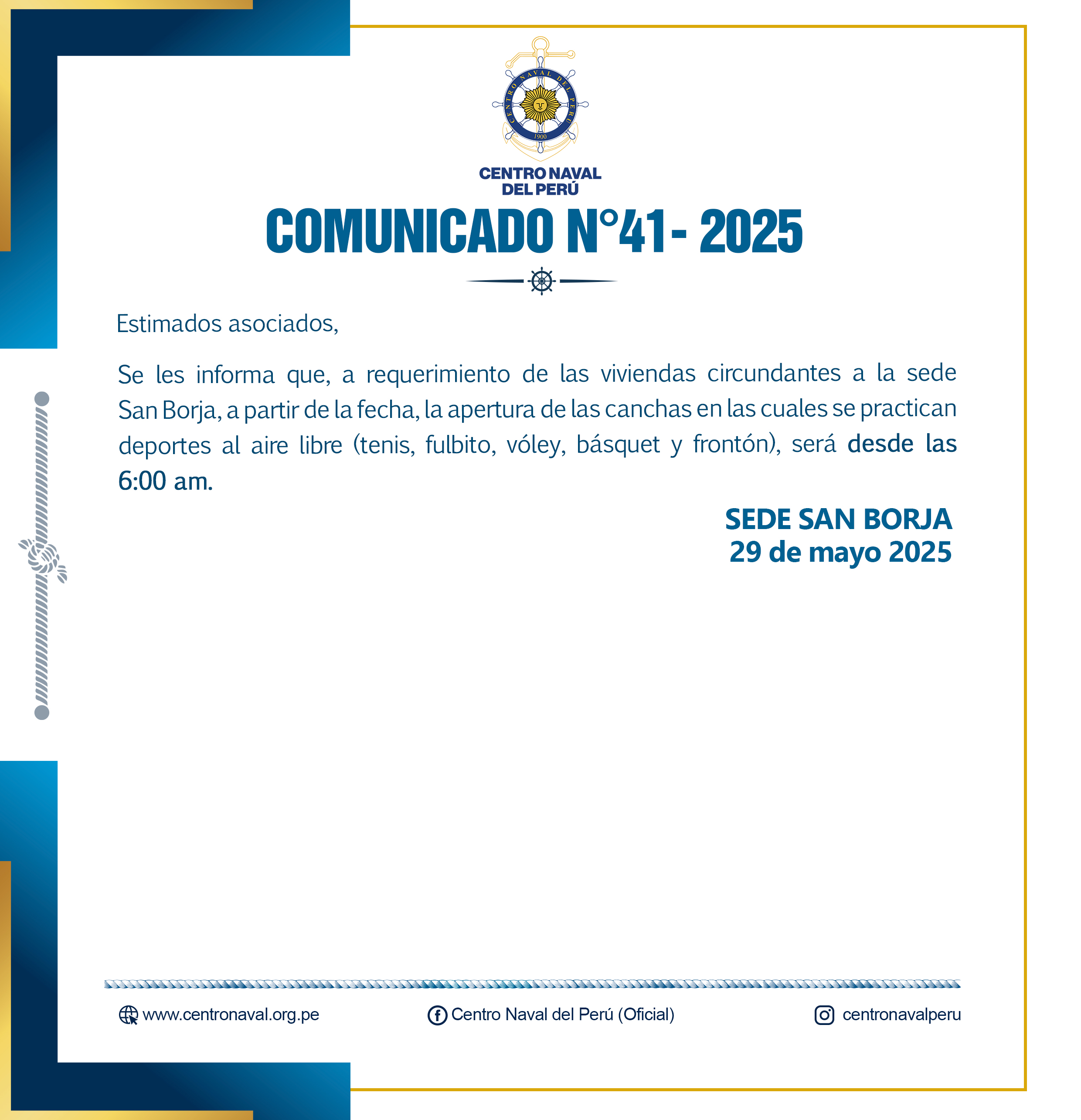 Comunicado N° 41 - 2025