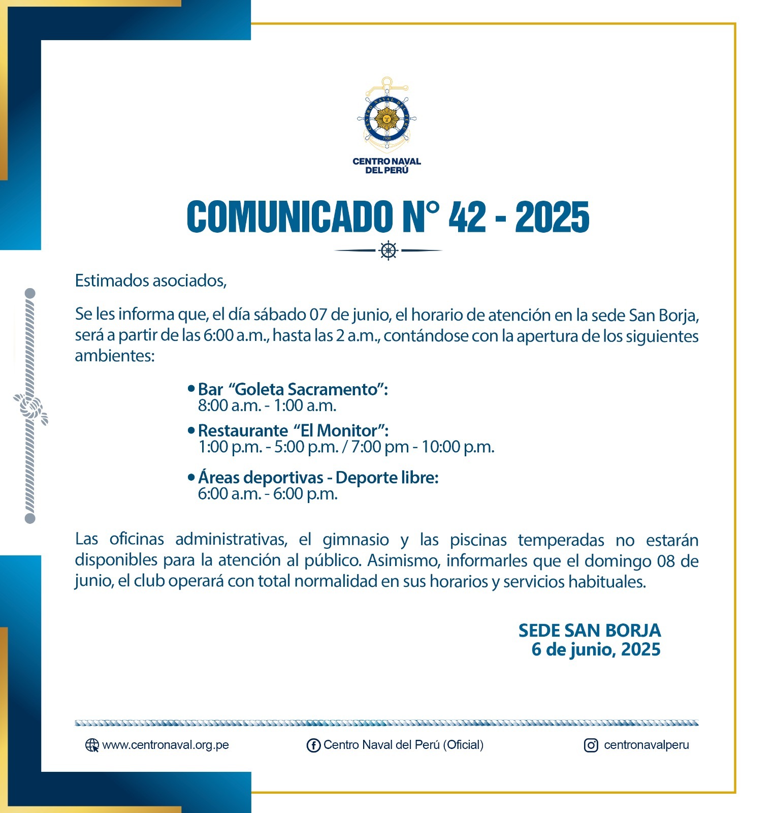 Comunicado N° 42 - 2025