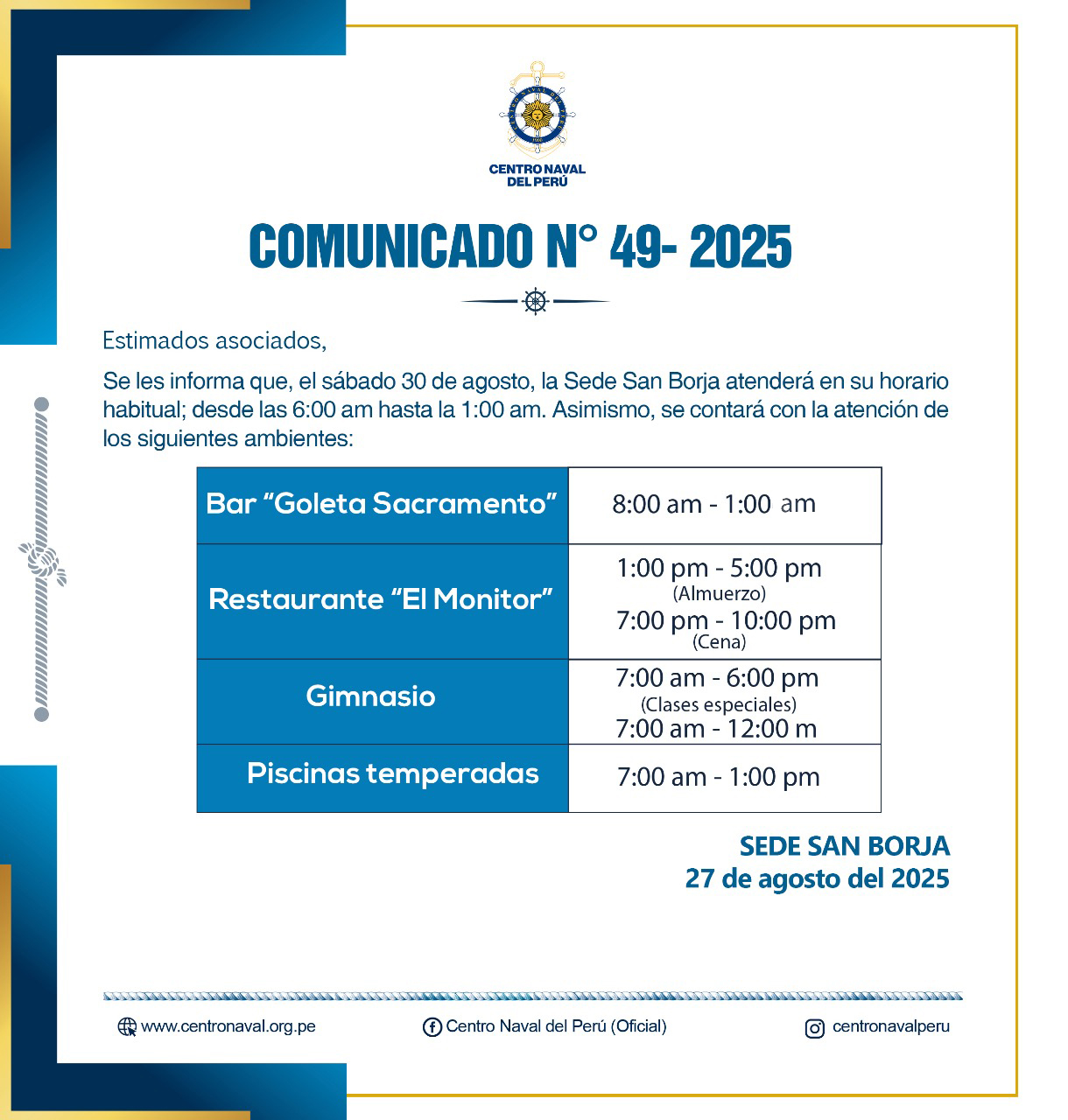 Comunicado N° 49 - 2025