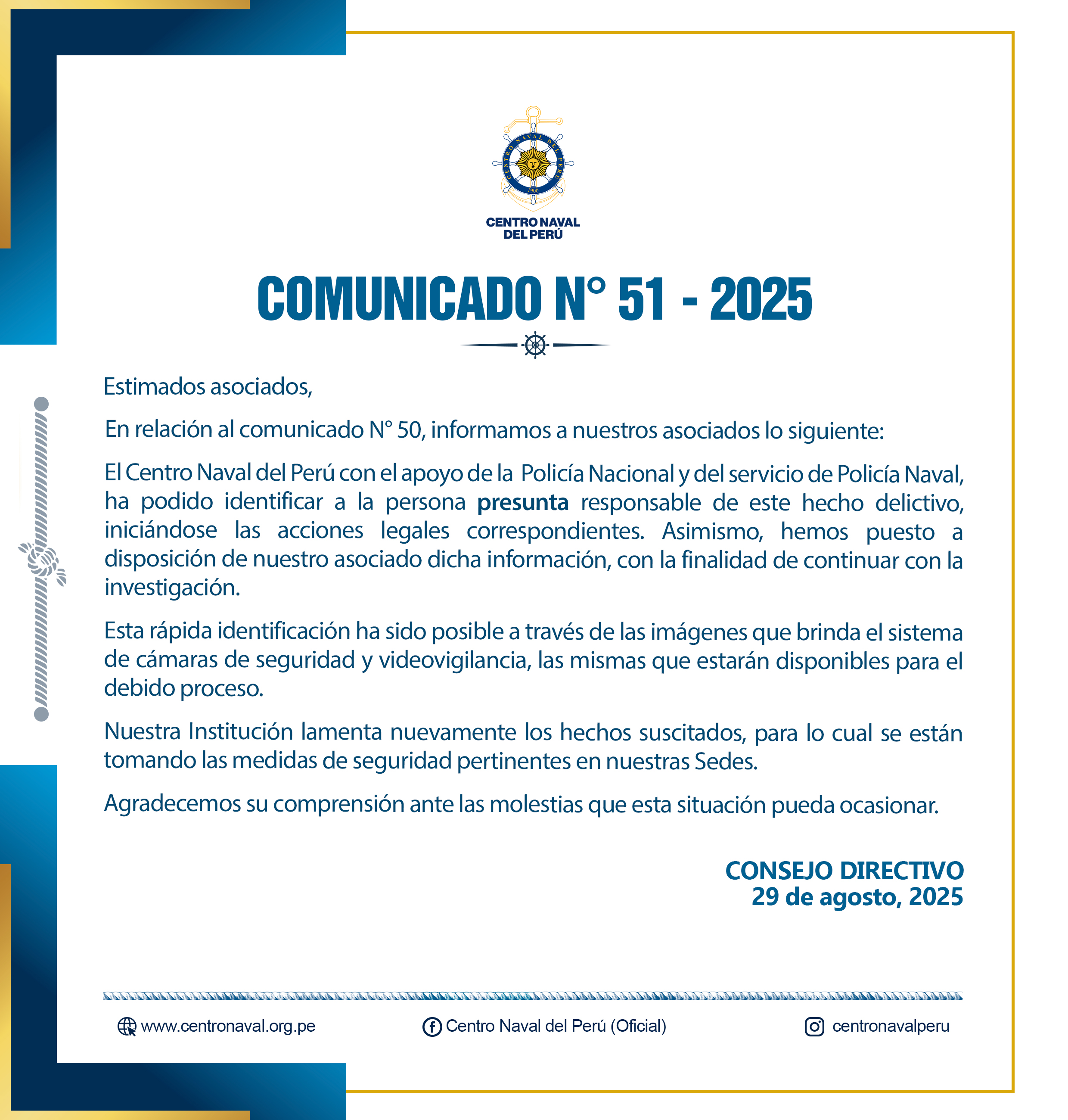 Comunicado N° 51 - 2025