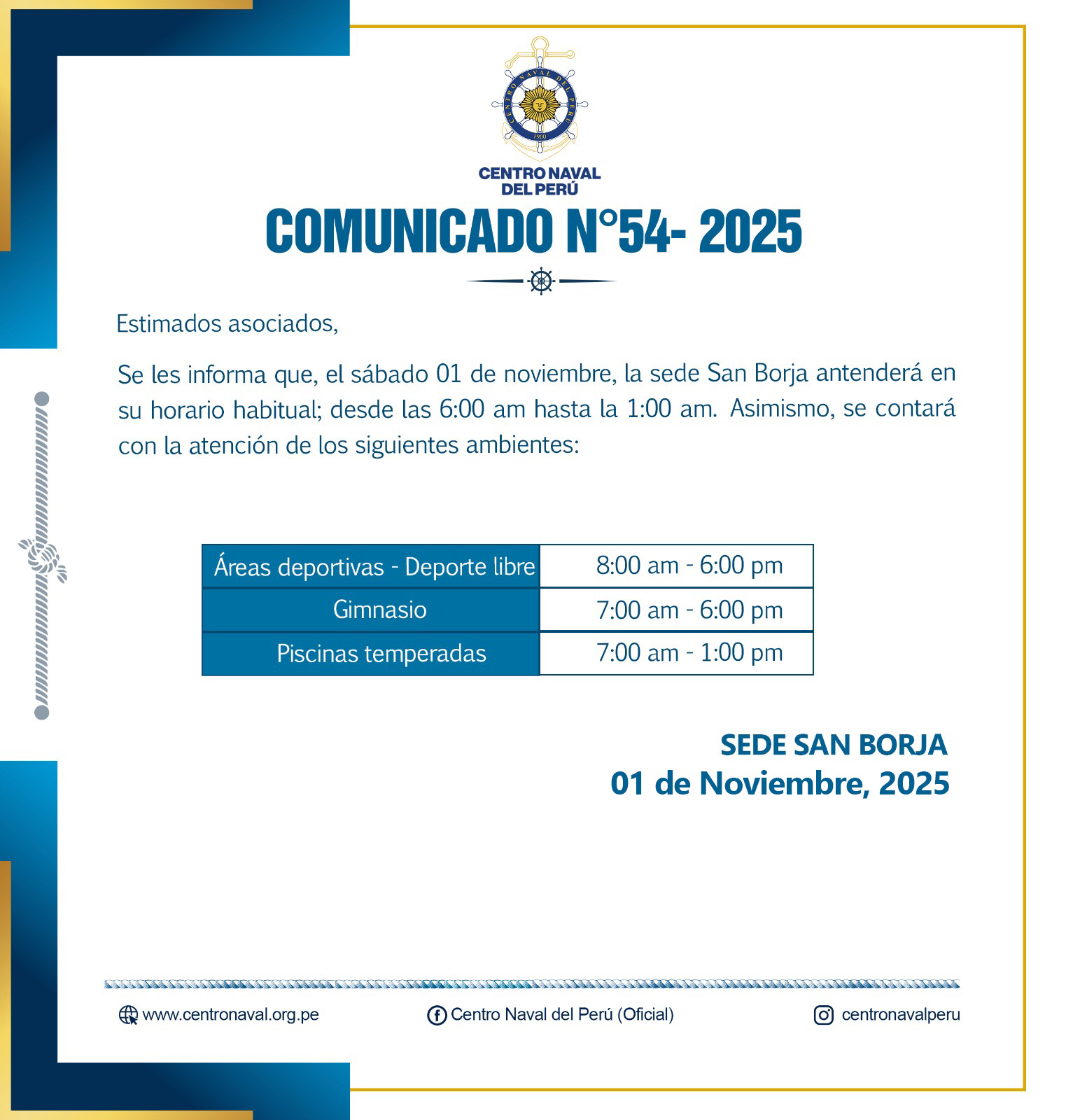 Comunicado N° 54-2025