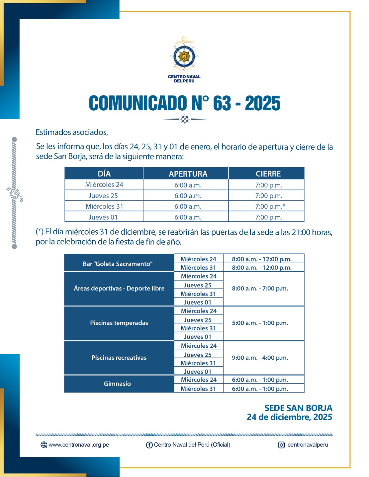 Comunicado N°63-2025