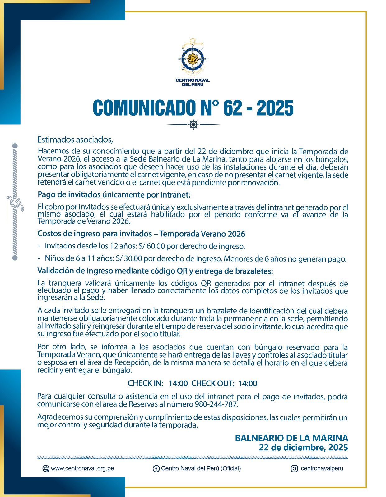 Comunicado N°62-2025