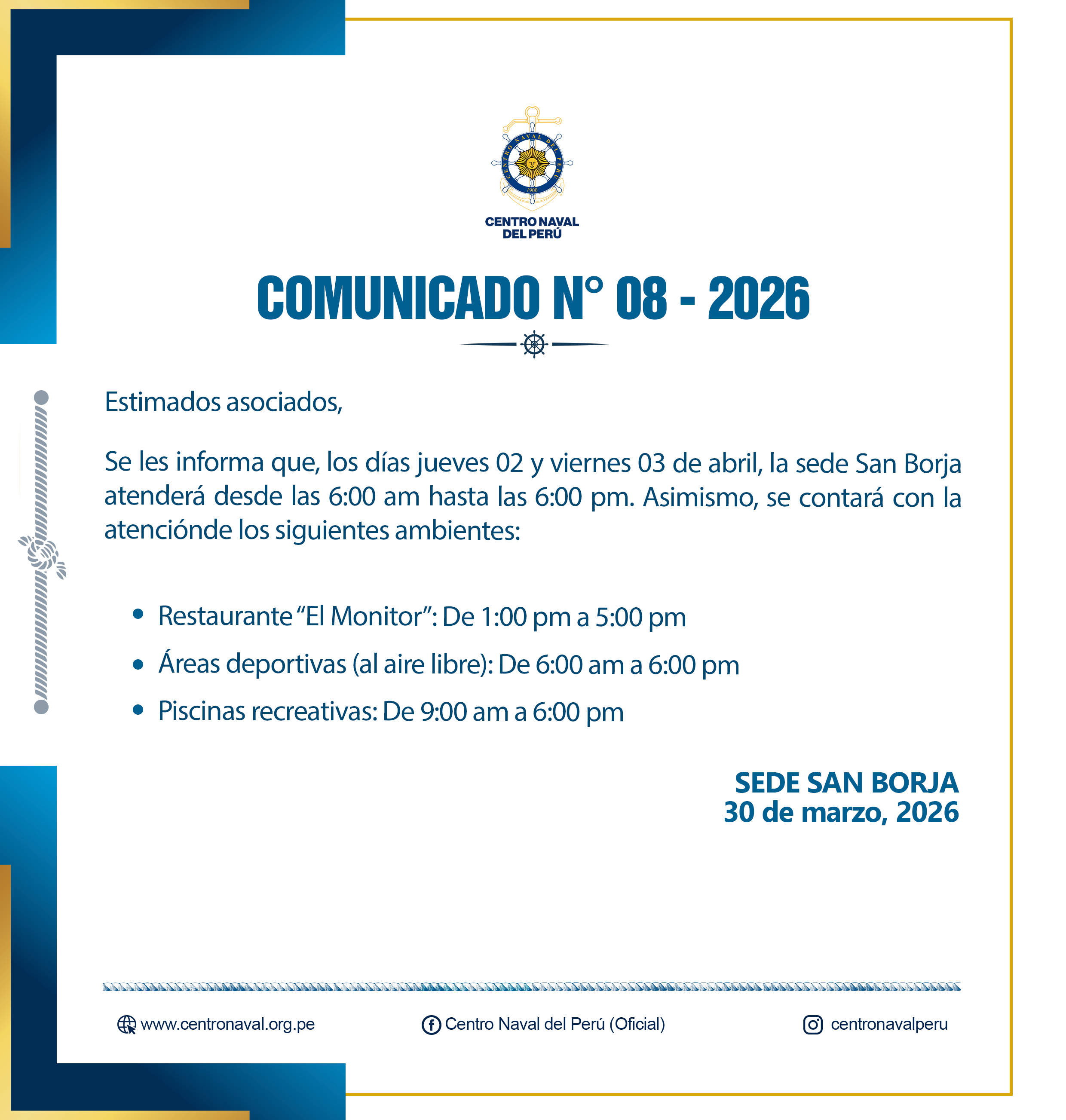 Comunicado N°08-2026