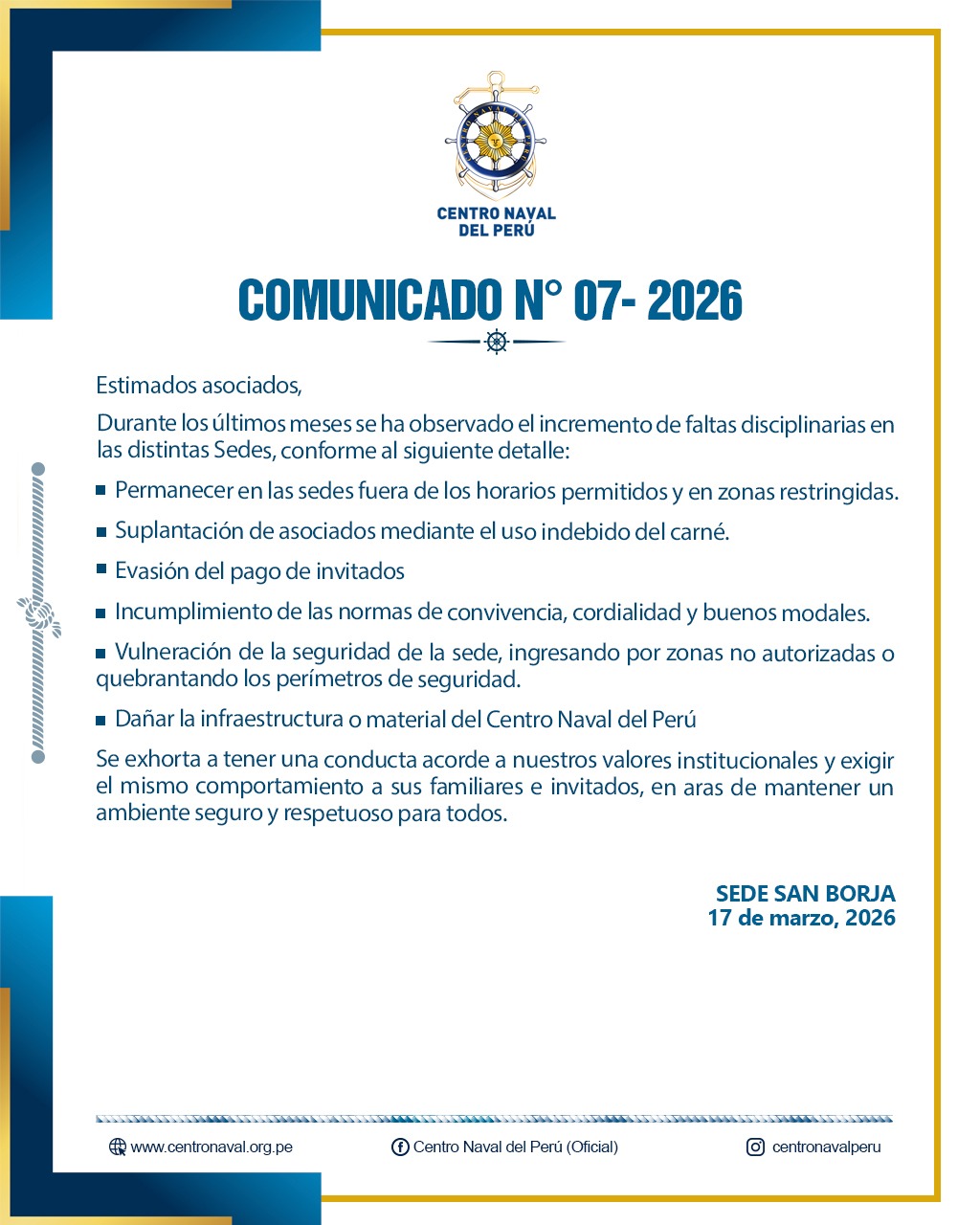 Comunicado N°07-2026