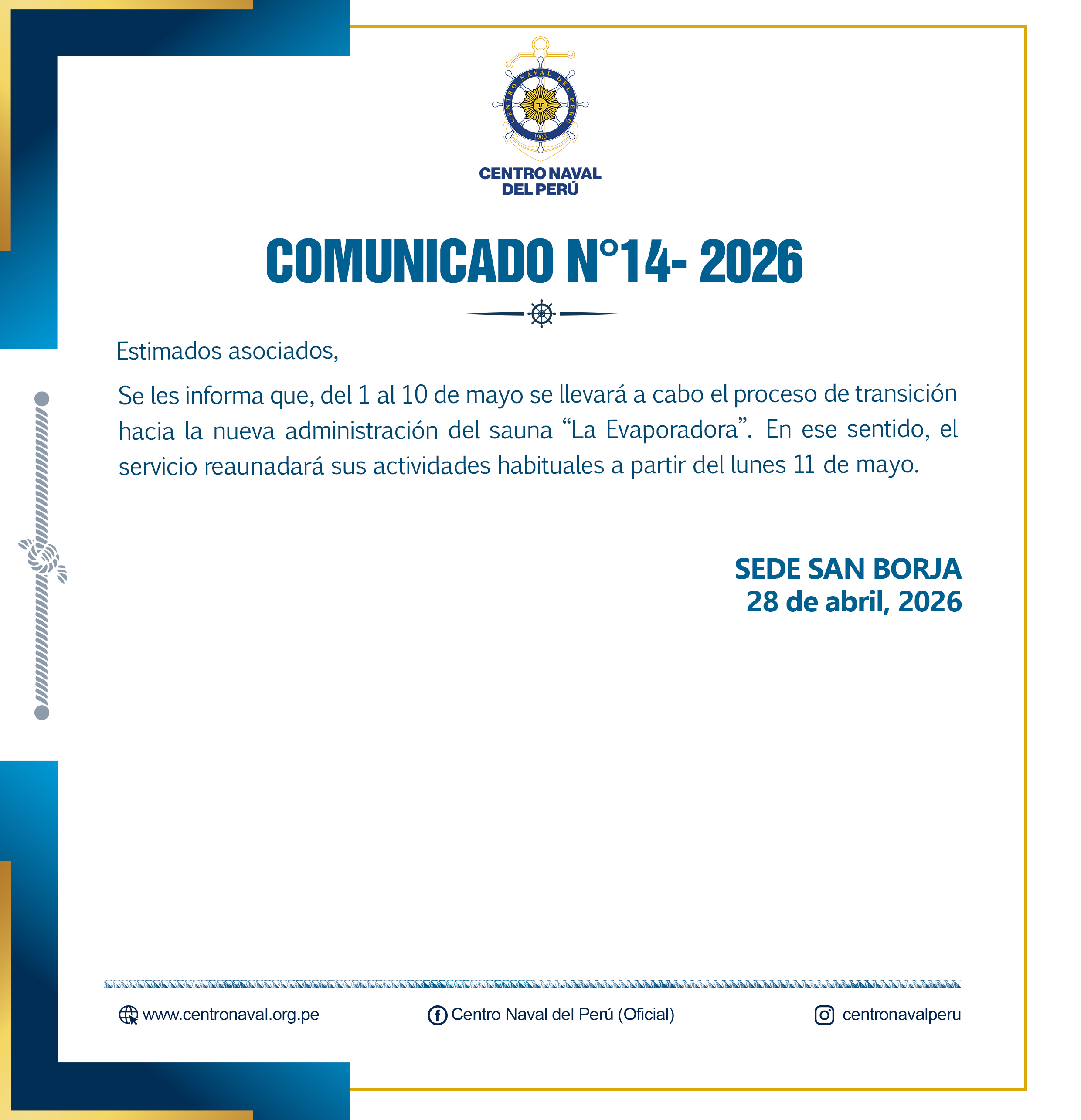 Comunicado N°14-2026