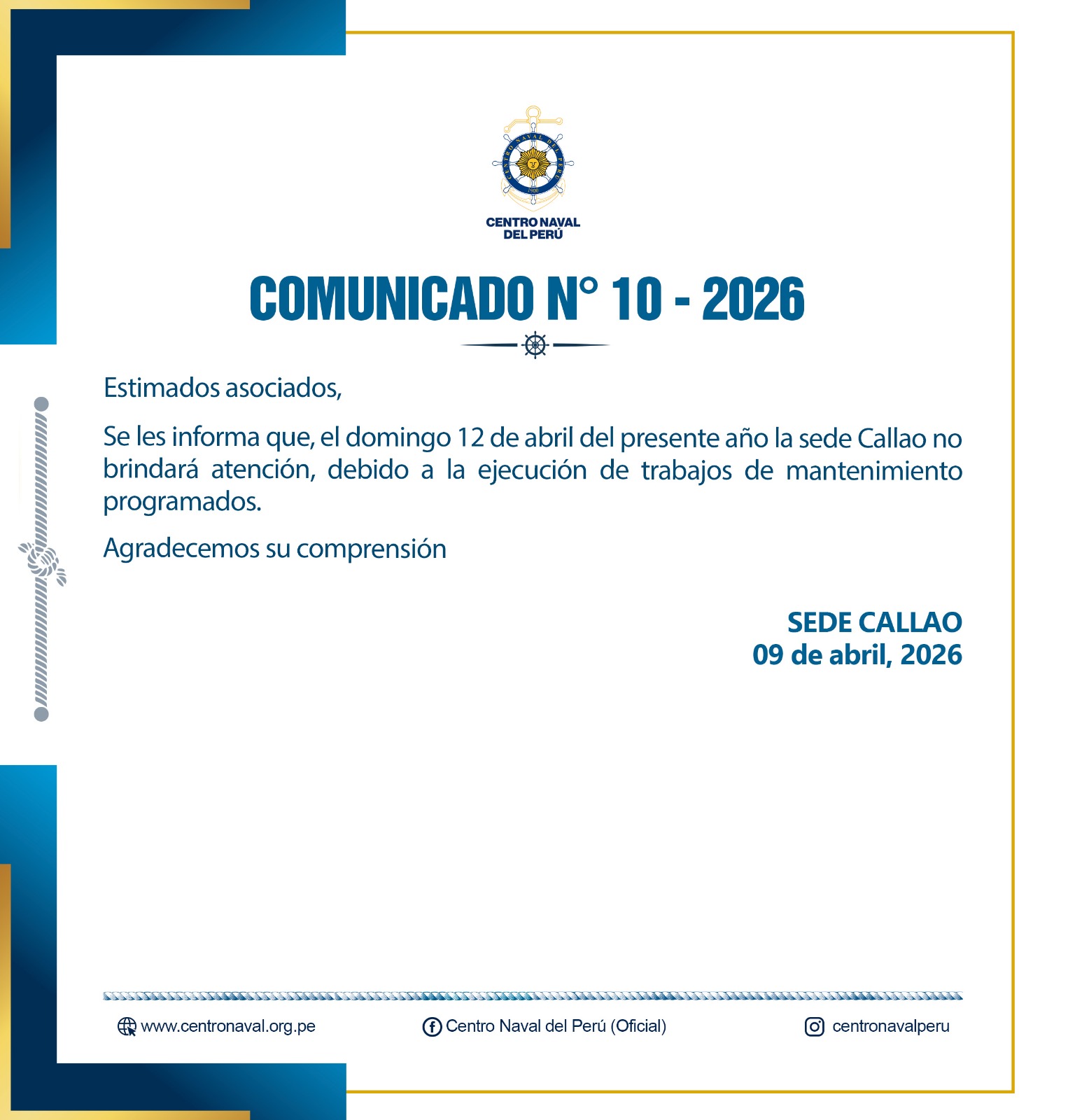 Comunicado N°10-2026