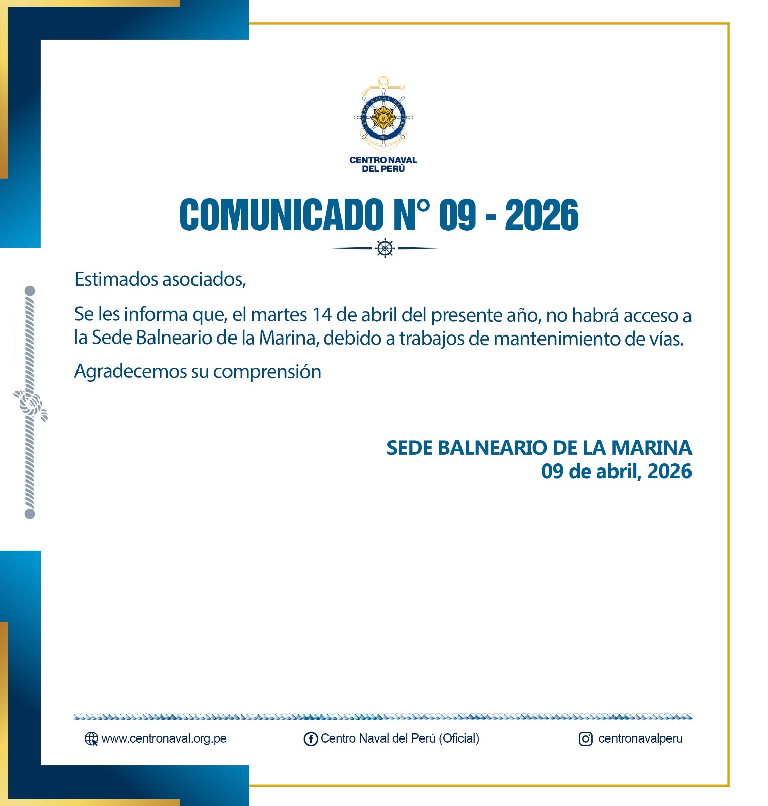 Comunicado N°09-2026