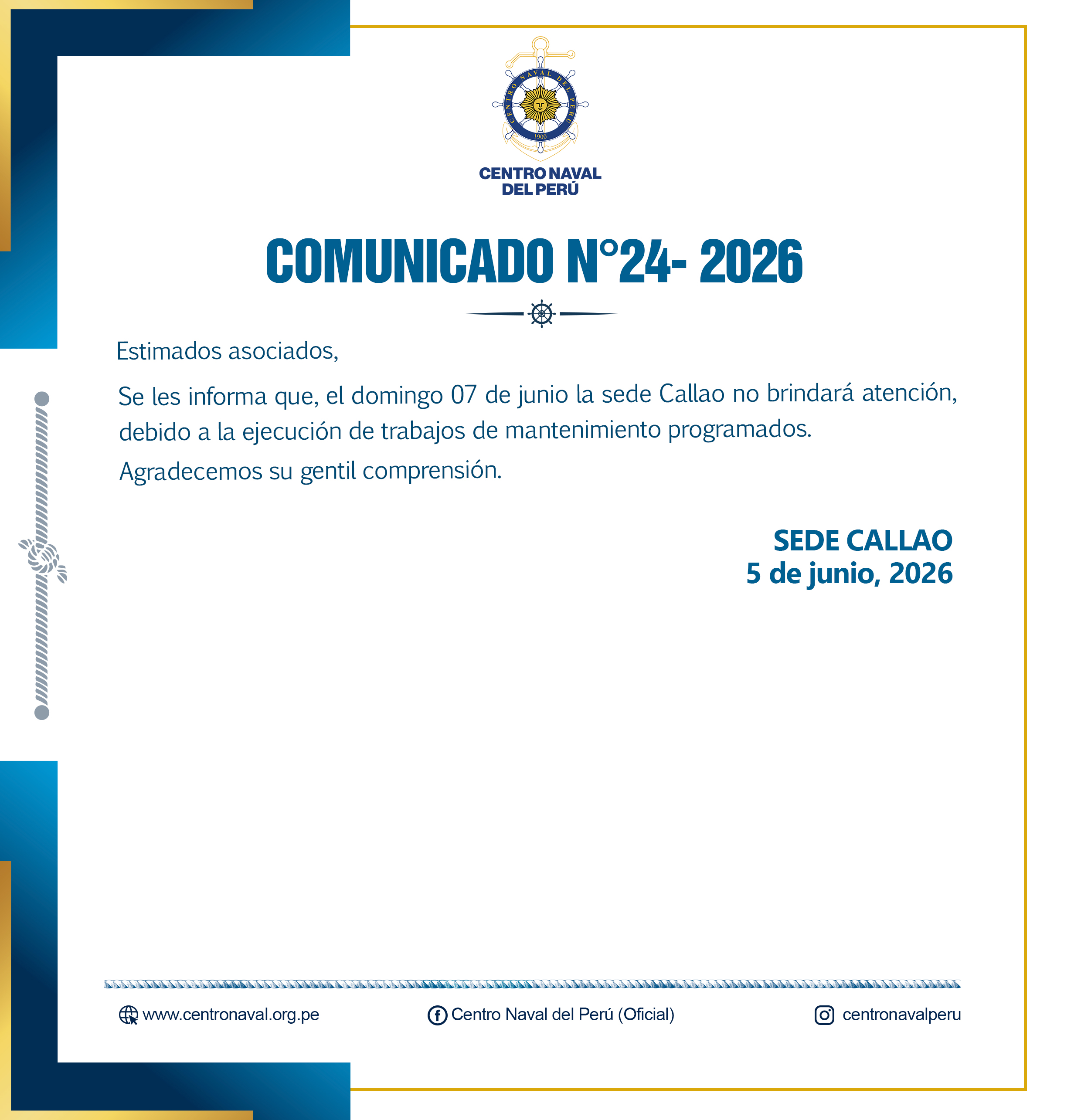Comunicado N°24-2026