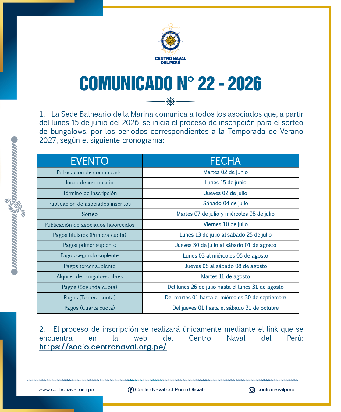 Comunicado N°22-2026