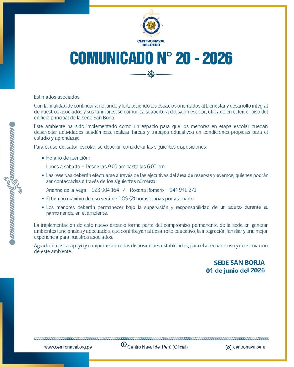 Comunicado N°20-2026
